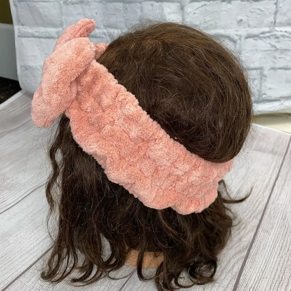 Headband elastic wrap w/bow little girls